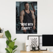Affiche de citation de forme physique Move With Cl (Bureau à domicile)
