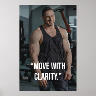 Affiche de citation de forme physique Move With Cl