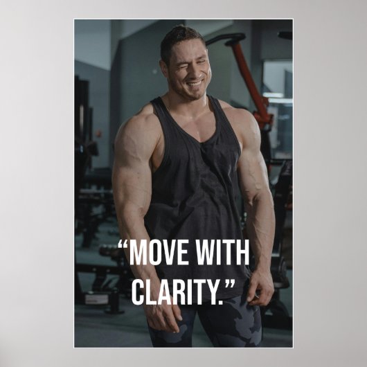 Affiche de citation de forme physique Move With Cl (Devant)