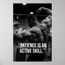 Affiche de citation de forme physique Patience Is 