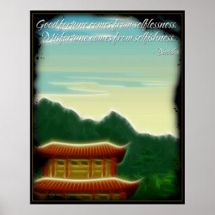 Affiche de citation de fortune de Bouddha
