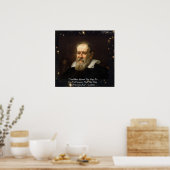 Affiche de citation de Galilée "La façon dont les (Cuisine)