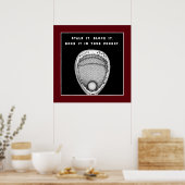 Affiche de citation de gardien de but de crosse (Cuisine)