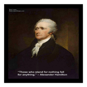 Affiche de citation de Hamilton "Fall For Anything