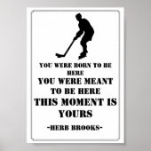 Affiche de citation de hockey (Devant)
