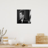 Affiche de citation de JFK sur les différences et (Cuisine)