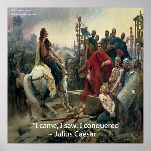 Affiche de citation de Jules César & moi j'ai conq (Devant)