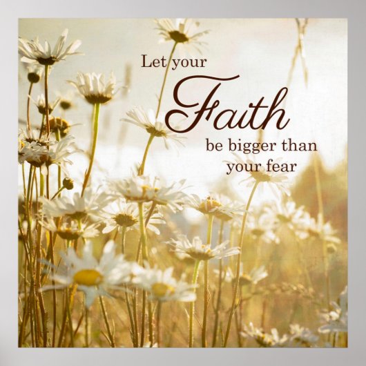 Affiche de citation de la foi inspirante - photogr (Devant)