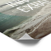 affiche de citation de l'océan bleu inhale exhale (Coin)