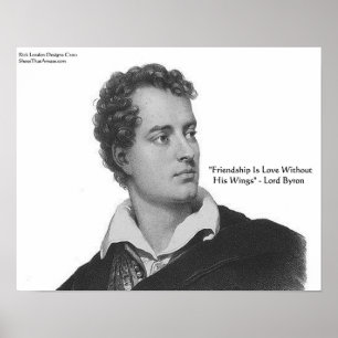 Affiche de citation de Lord Byron "L'Amour sans ai