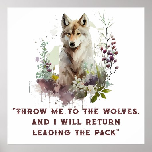 Affiche de citation de loup (Devant)