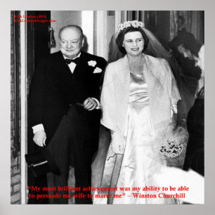 Affiche de citation de mariage célèbre de Churchil