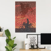 Affiche de citation de moto cross 001 (Bureau à domicile)