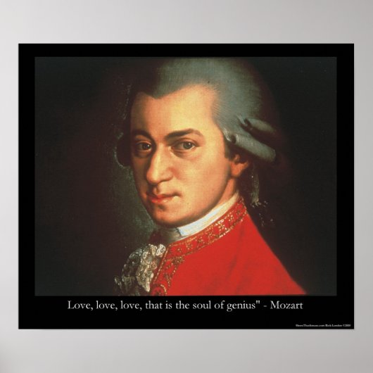 Affiche de citation de Mozart "Amour Amour Amour" (Devant)