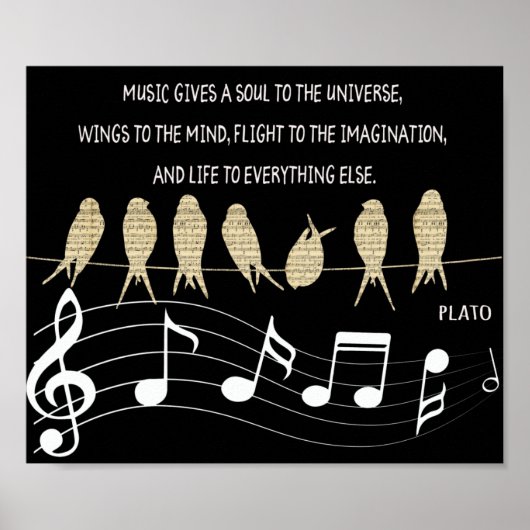 Affiche de citation de musique (Devant)