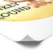 Affiche de citation de nurserie bébé Safari singe  (Coin)