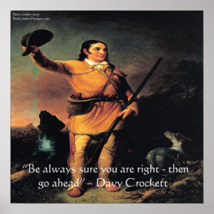 Affiche de citation de sagesse de Davy Crocket "Al