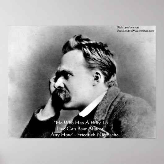 Affiche de citation de sagesse de Nietzsche "Un Po (Devant)