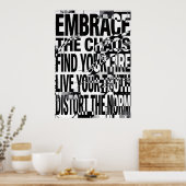 Affiche de citation de typographie grunge Embrasse (Cuisine)