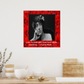 Affiche de citation de Virginia Woolf & Amour (Cuisine)