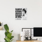 Affiche de citation de Virginia Woolf Ghostly Roll (Bureau à domicile)