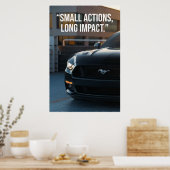 Affiche de citation de voiture à impact à long ter (Cuisine)