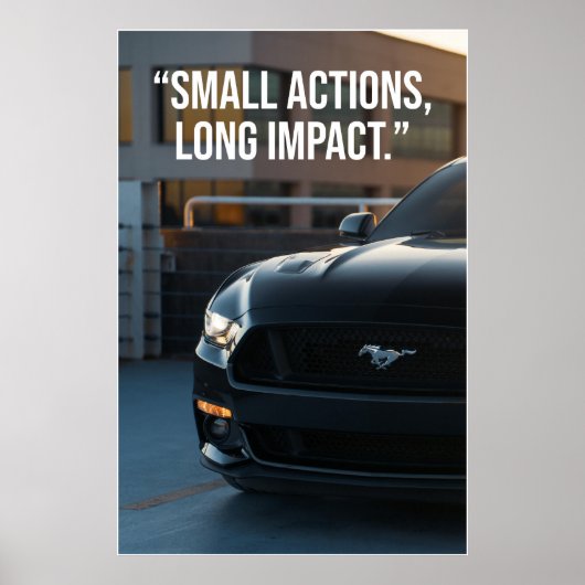 Affiche de citation de voiture à impact à long ter (Devant)