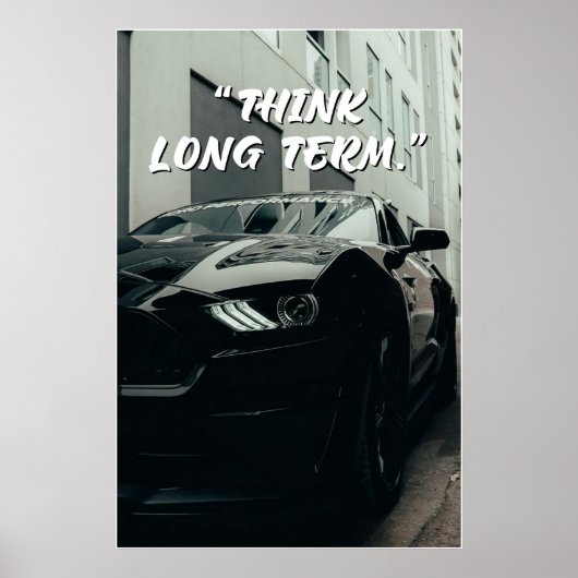 Affiche de citation de voiture à long terme (Devant)
