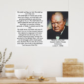 Affiche de citation de Winston Churchill (Cuisine)