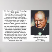 Affiche de citation de Winston Churchill (Devant)