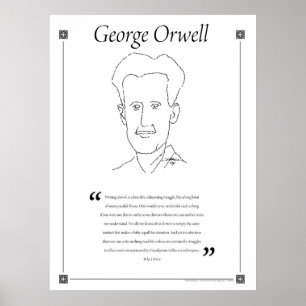 Affiche de citation d'écriture de George Orwell