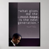 Affiche de citation d'Obama (Devant)