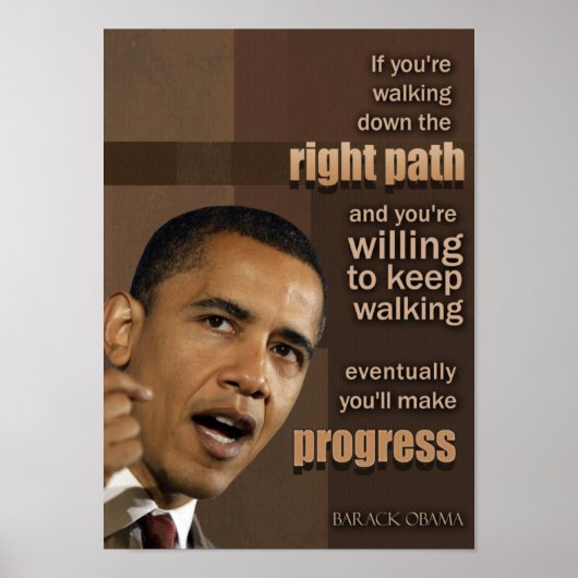 Affiche de citation d'Obama (Devant)