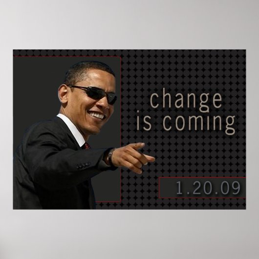 Affiche de citation d'Obama (Devant)