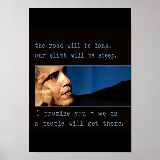 Affiche de citation d'Obama (Devant)