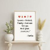Affiche de citation drôle de Noël avec le Père Noë