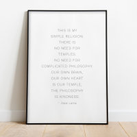 Affiche de citation du Dalaï Lama Kindness