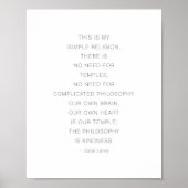 Affiche de citation du Dalaï Lama Kindness (Devant)