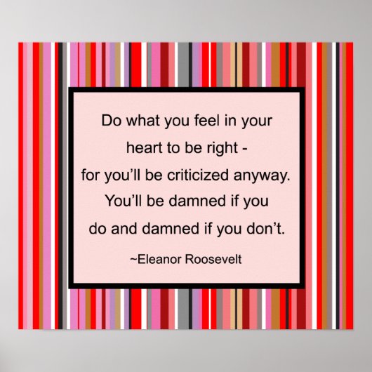 Affiche de citation Eleanor Roosevelt (Devant)