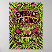 Affiche de citation Embrasser la Magie du Chaos (Devant)