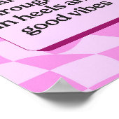 Affiche de citation esthétique rose décoration mur (Coin)