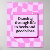 Affiche de citation esthétique rose décoration mur (Devant)
