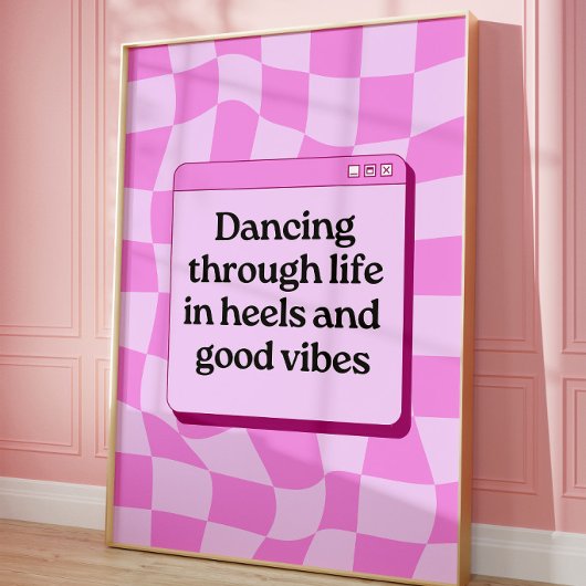 Affiche de citation esthétique rose décoration mur