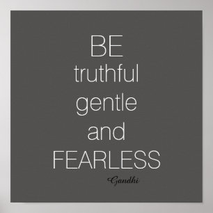 affiche de citation Gandhi gris et blanc