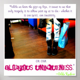 Affiche de citation glorieuse unique