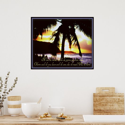 Affiche de citation hawaïenne (Cuisine)