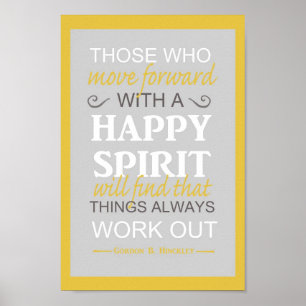 affiche de citation inspirante de gordon b hinckle