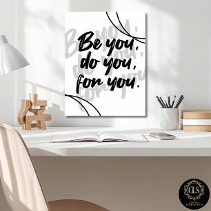 Affiche de citation inspirante minimaliste - Blanc
