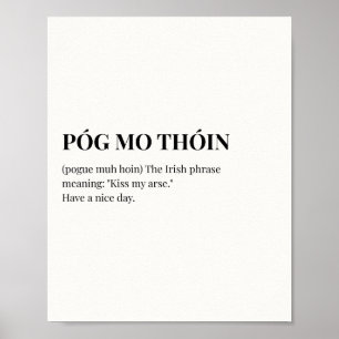 Affiche de citation irlandaise, Affiche Pog Mo Tho