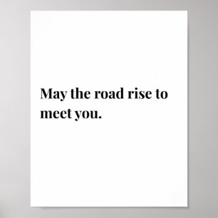 Affiche de citation irlandaise, que la route affic